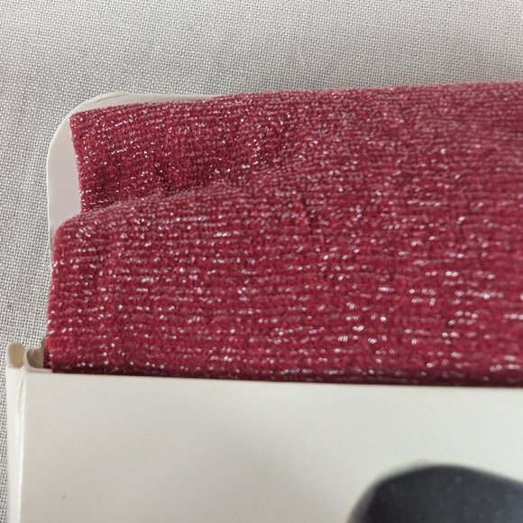 Victoria Secret Body by Victoria Tights Red Shimmer Sparkle Holiday Christmas S - Picture 2 of 4
